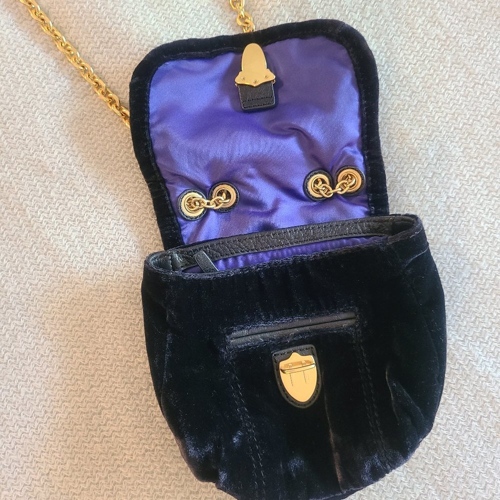 Blue Velvet Mini Cross body Bag - Picture 3 of 6